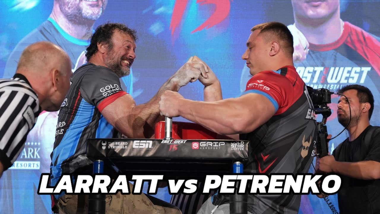 VIDEO: Devon Larratt vs Oleg Petrenko East vs West15, 105kg Right Arm ...